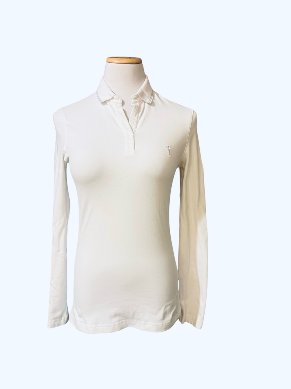 Golfino Long Sleeve White Polo Golf  Top
